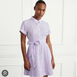 Hill House Purple and White Mini Dress